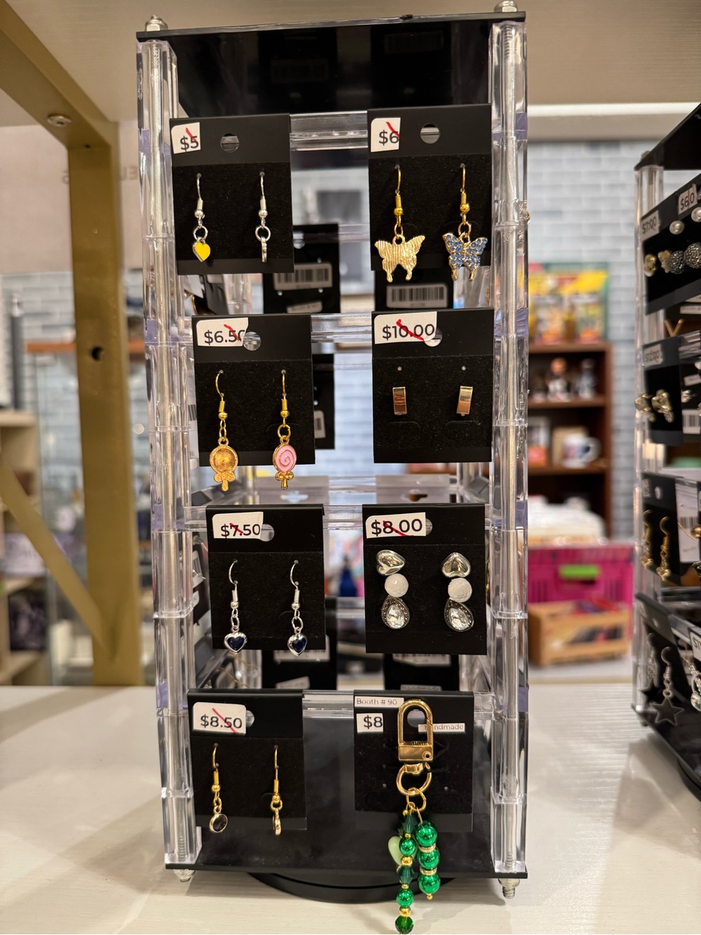 9 new pair earrings & 1 bag charm